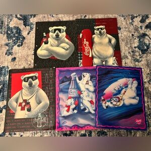 Vintage Coca Cola Always Cool Polar Bear Three-Ring Folders ‘95 & ‘96 - Lot of 5